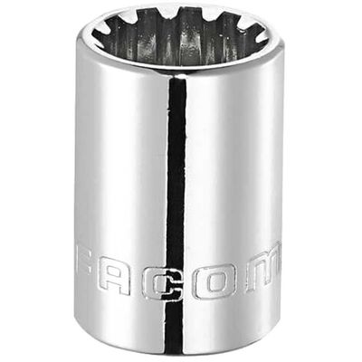 Facom 3/8" Drive Chrome Thin Wall Spline Socket 3/8" M14 27mm