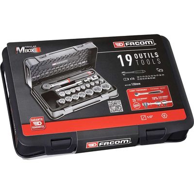 Facom 19 Piece 1/2" Drive Hexagon Socket Set Metric 1/2"