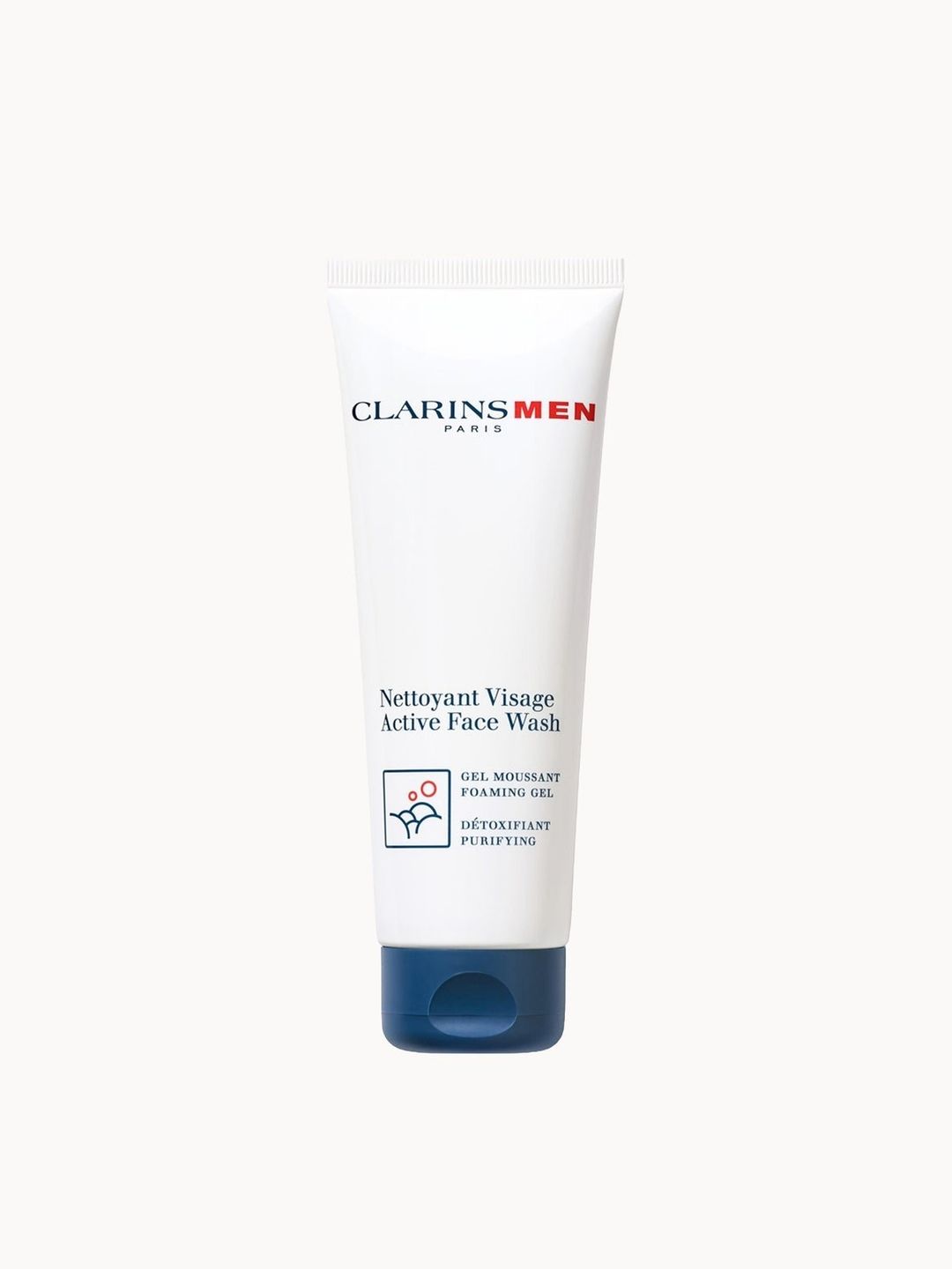 Clarins Men's Mens Active Face Wash Foaming Gel | Size: 125ml - Image 1