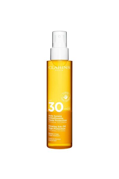 Clarins Glowing Sun Oil High Protection SPF30 | Size: 150ml