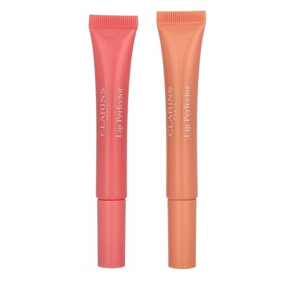Clarins Lip Perfector Collection Duo Rose Shimmer 01 & Apricot Summer