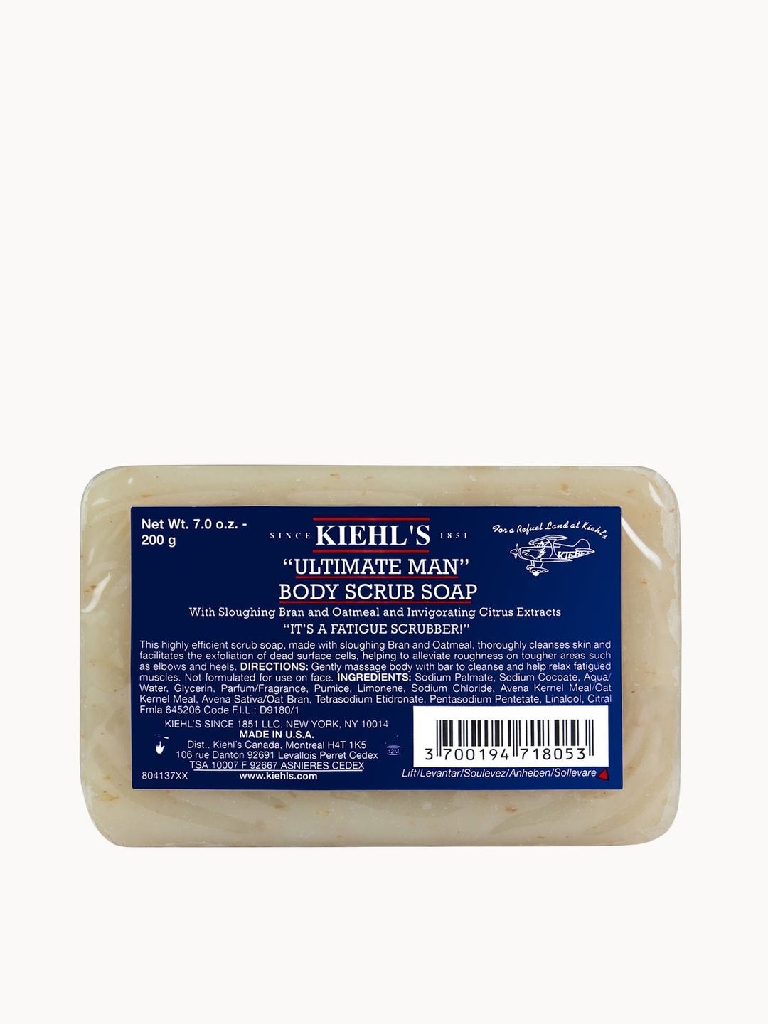 Kiehl's Ultimate Man Body Scrub Soap 200g - Image 1