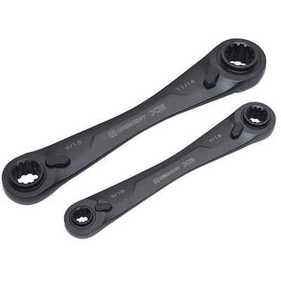 Crescent X6 Ratcheting Spanner Set 2 Piece - Grey