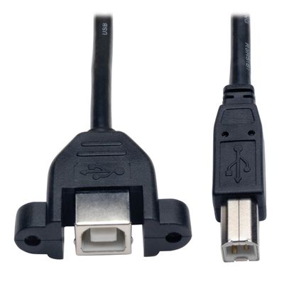 Tripp Lite USB 2.0 Hi-Speed Panel Mount Extension Cable (B to Panel Mo