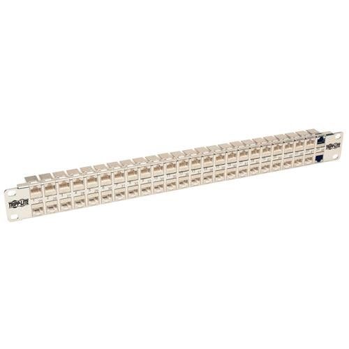 Tripp Lite N254-048-SH-6A 48-Port 1U Rack-Mount STP Shielded Cat6a Fee - Image 1