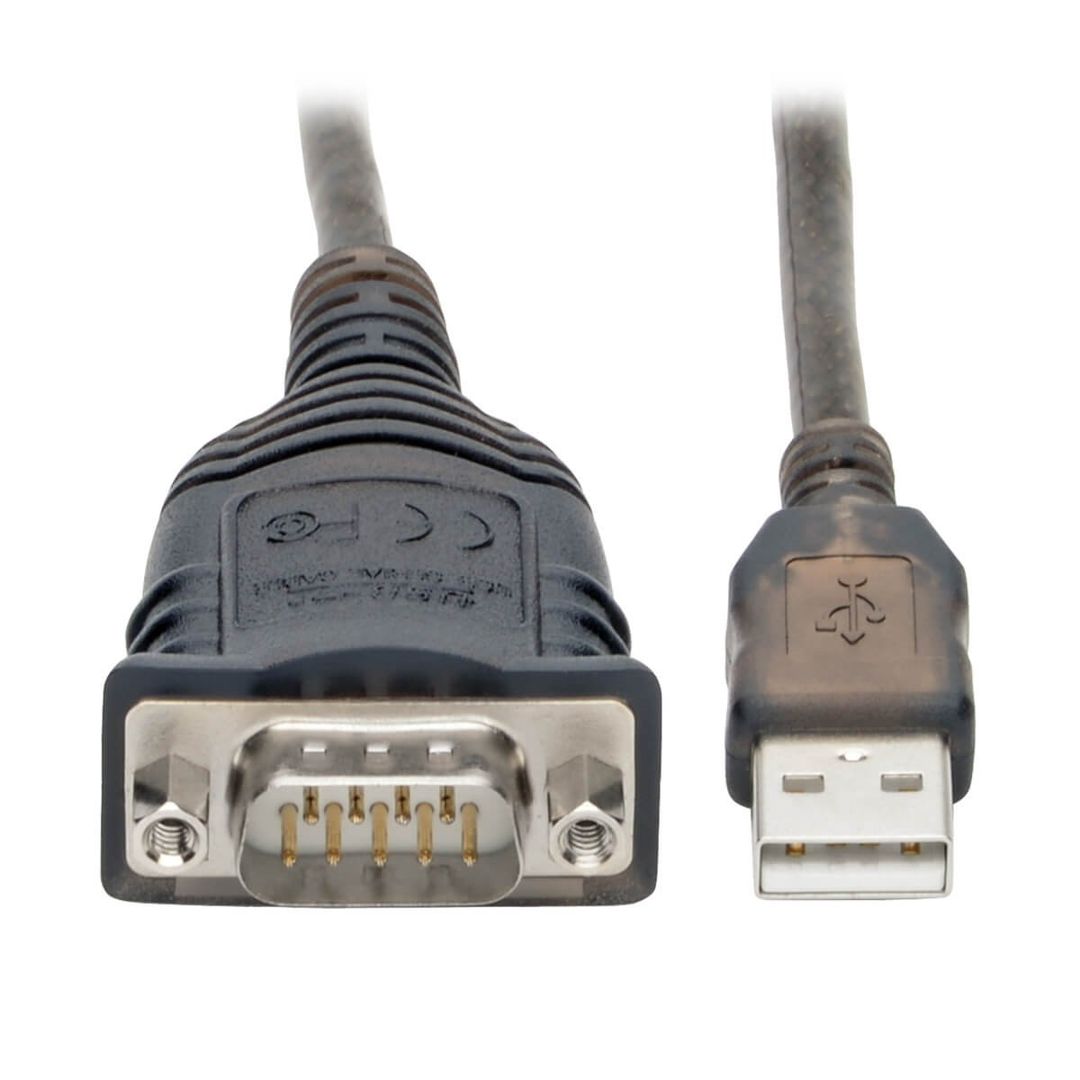 Tripp Lite U209-30N-IND USB to RS485/RS422 FTDI Serial Adapter Cable with COM Retention (USB-A to DB9 M/M), 30-in. (76.2 cm) - Image 1
