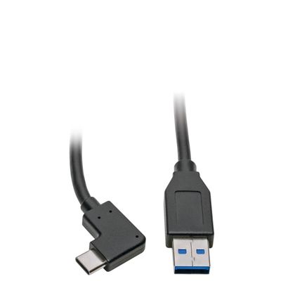 Tripp Lite U428-003-CRA USB-C to USB-A Cable (M/M). Right-Angle C. USB