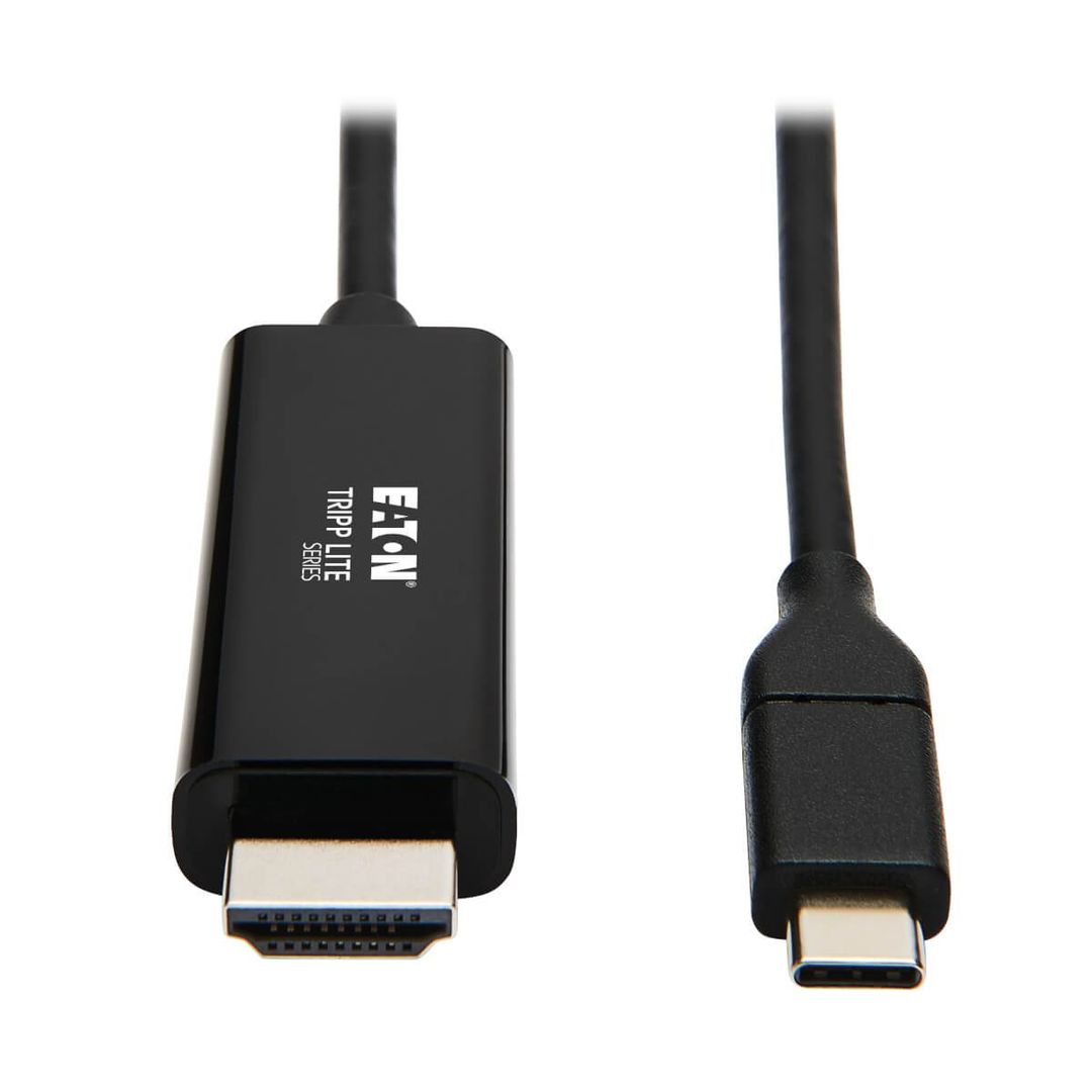 Tripp Lite U444-006-H4K6BE USB-C to HDMI Adapter Cable (M/M), 4K 60 Hz, 4:4:4, Thunderbolt 3 Compatible, Black, 6 ft. (1.8 m) - Image 1