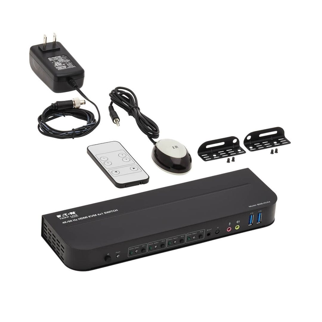 Tripp Lite B005-HUA4 4-Port HDMI/USB KVM Switch - 4K 60 Hz. HDR. HDCP - Image 1