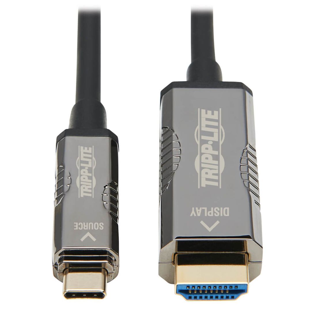 Tripp Lite U444F3-15M-H4K6 High-Speed USB-C to HDMI Fiber Active Optic - Image 1