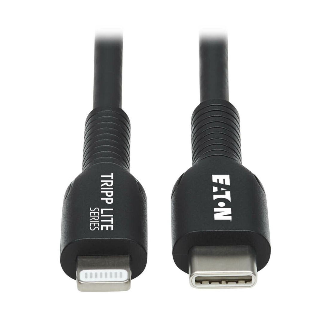 Tripp Lite M102-02M-BK USB-C to Lightning Sync/Charge Cable (M/M). MFi - Image 1