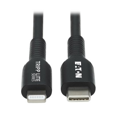 Tripp Lite M102-02M-BK USB-C to Lightning Sync/Charge Cable (M/M). MFi