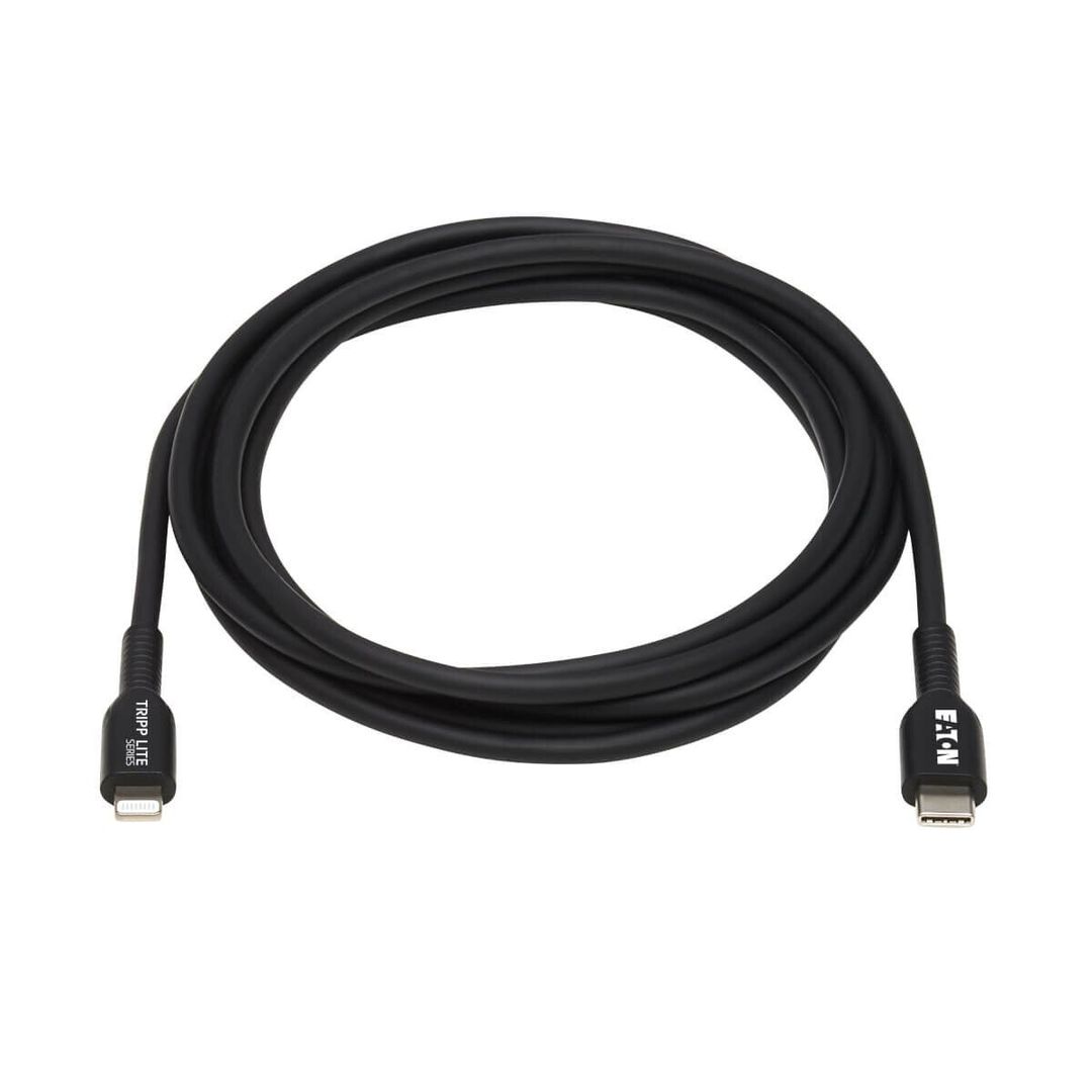 Tripp Lite M102-03M-BK USB-C to Lightning Sync/Charge Cable (M/M). MFi - Image 1
