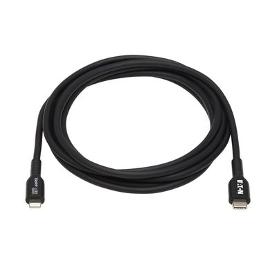 Tripp Lite M102-03M-BK USB-C to Lightning Sync/Charge Cable (M/M). MFi
