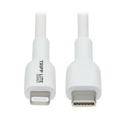 Tripp Lite M102-01M-WH USB-C to Lightning Sync/Charge Cable (M/M). MFi