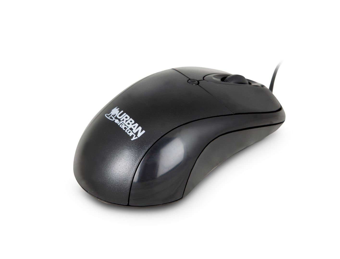 Urban Factory Big Crazy Mouse Black USB 2.0, 800dpi, 80cm cable - Image 1