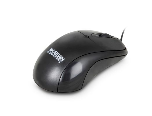 Urban Factory Big Crazy Mouse Black USB 2.0, 800dpi, 80cm cable