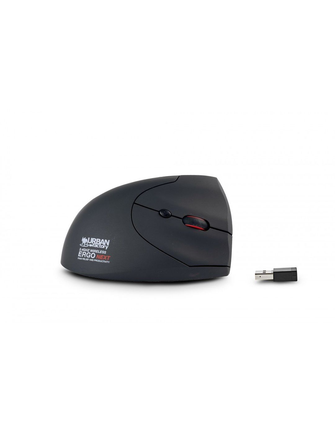 Urban Factory ERGO NEXT VERTICAL 2.4GHZ WIRELESS USB-A & USB-C ERGONOMIC MOUSE FOR RIGHT HANDED - Image 1