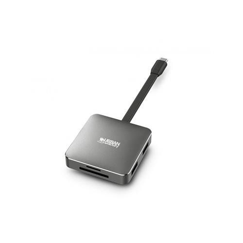 Urban Factory HUBEE LIGHT USB 3.2 Gen 1 (3.1 Gen 1) Type-C Grey - Image 1