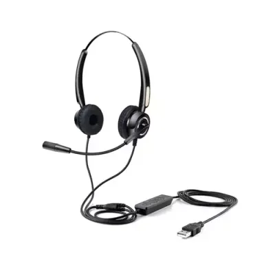 Urban Factory MOVEE: OVER-THE-EAR USB WIRED HEADSET WITH REMOTE CONTROL - USB-A. USB-C and 3.5 mm Jack - Thumbnail 2