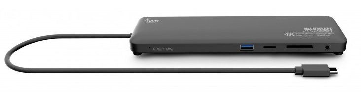 Urban Factory HUBEE MINI: USB-C DOCKING STATION MULTI DISPLAY 4K WITH POWER DELIVERY 100W - Image 1