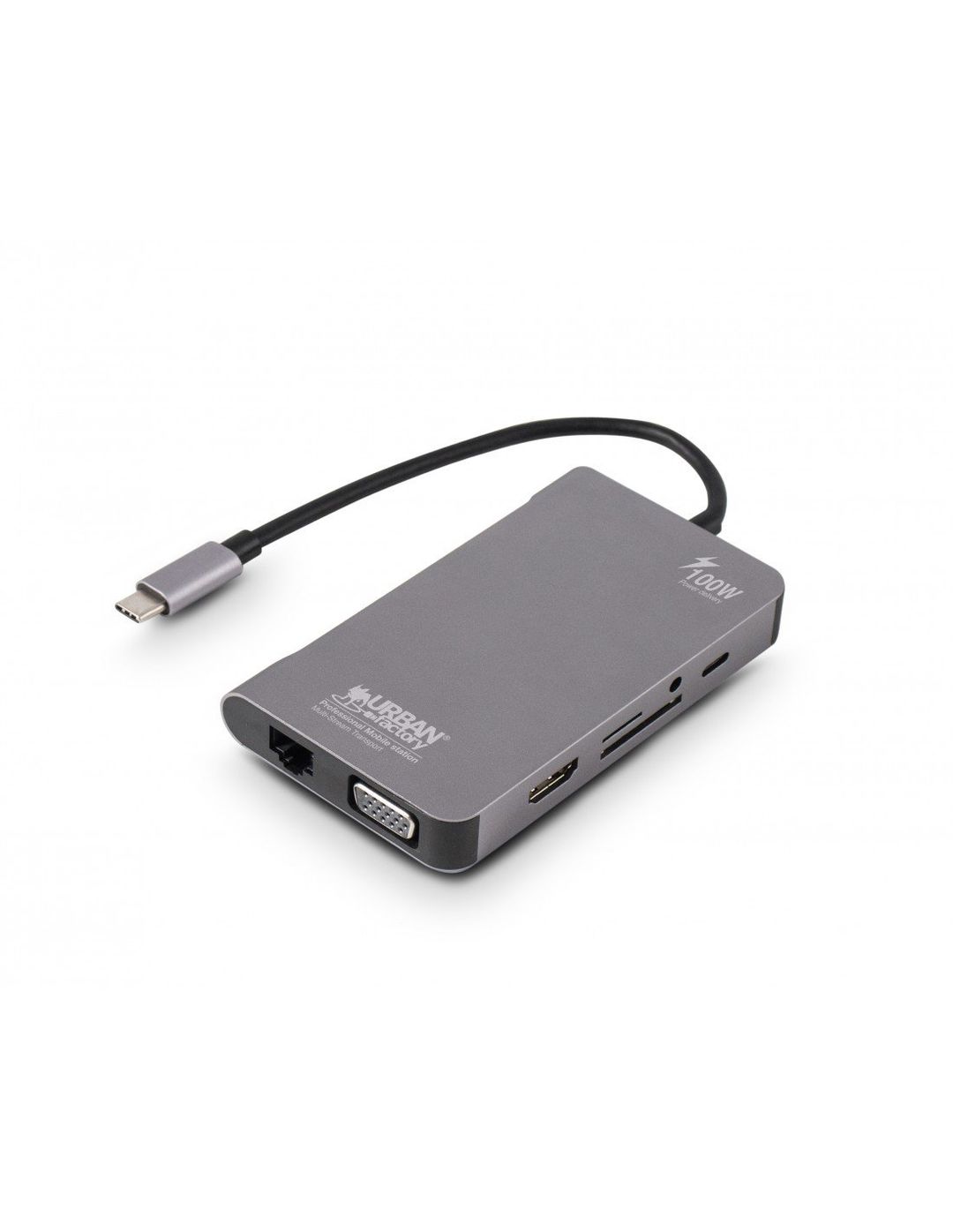 Urban Factory HUBEE PLUS MOBILE STATION USB-C PASS THRU 100W MULTI-STREAM - Image 1