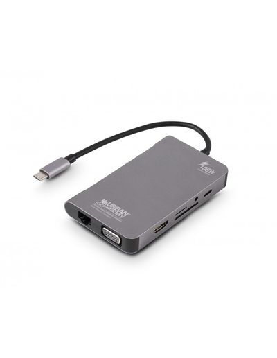 Urban Factory HUBEE PLUS MOBILE STATION USB-C PASS THRU 100W MULTI-STREAM