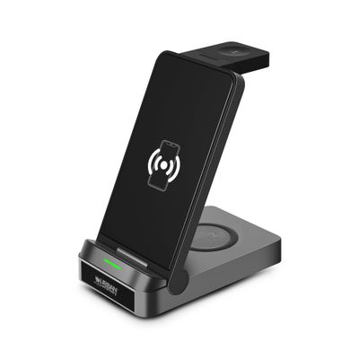 Urban Factory POWEE PRO: QI CHARGING BASE 3-in-1 with charging Sand 22.5W - Smartphone / Smartwatch / Earphones