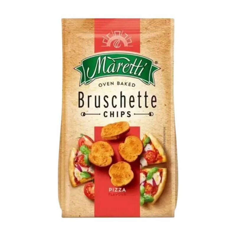 Maretti Bruschette Pizza Flavour Crunchy Italian Inspired Chips - Image 1