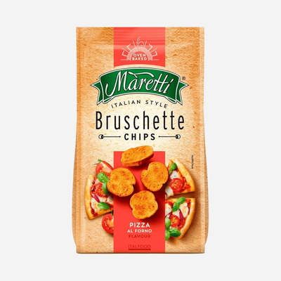 Maretti Bruschette Pizza Flavour Crunchy Italian Inspired Chips - Thumbnail 2