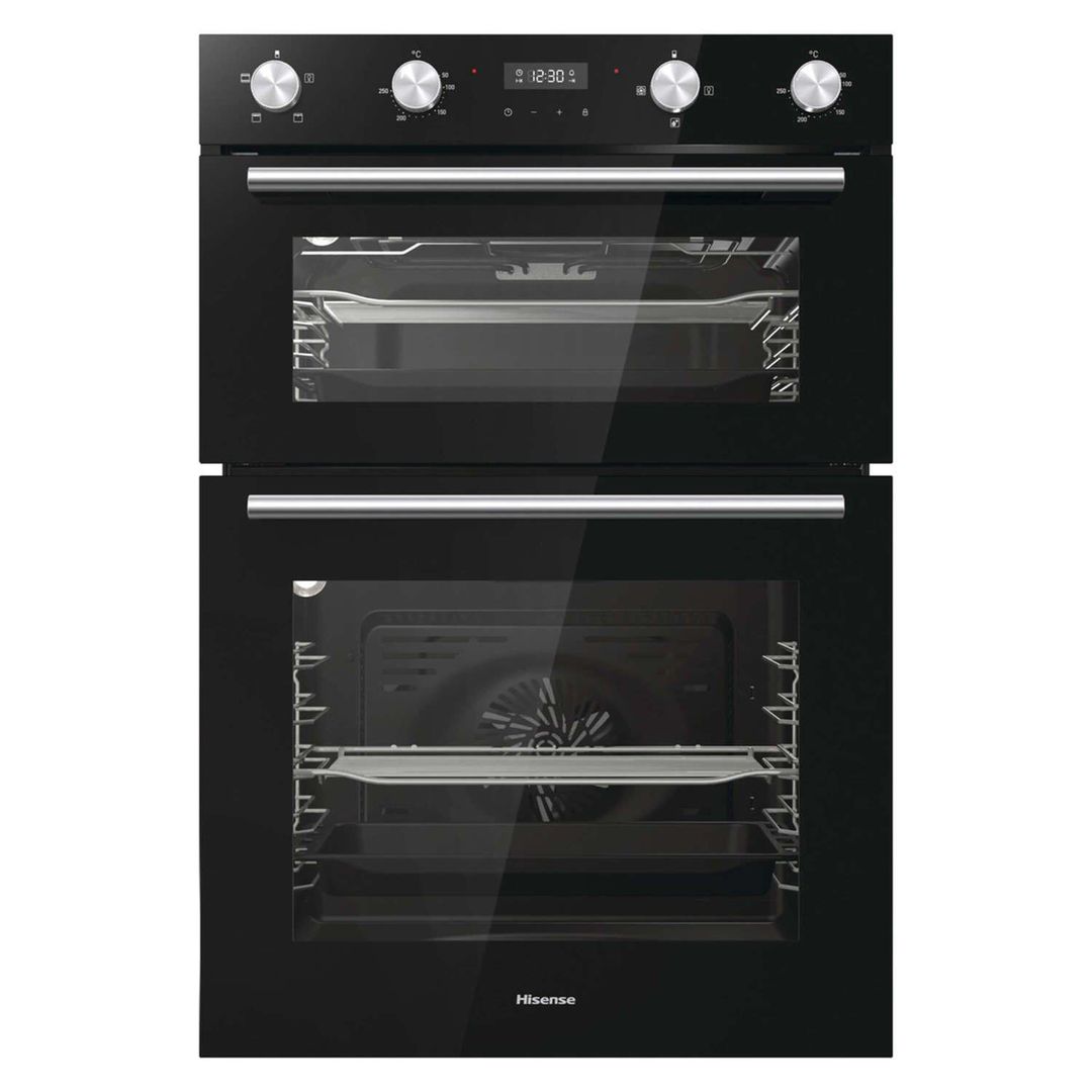 HISENSE BID95211BGUK Electric Double Oven - Black, Black - Image 1