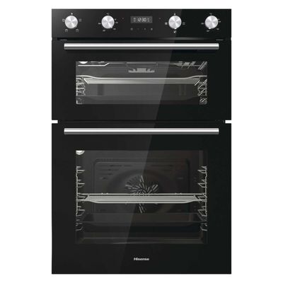 HISENSE BID95211BGUK Electric Double Oven - Black, Black