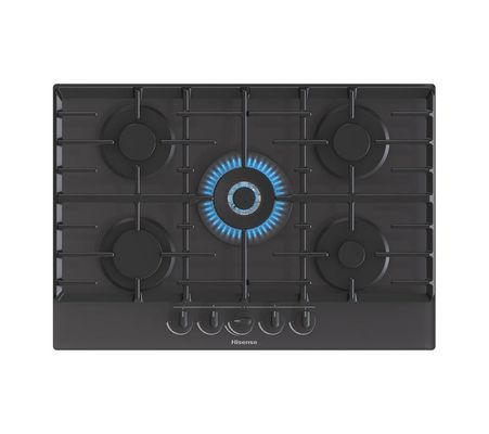 Hisense GG773B 75cm 5 burner Gas on Glass hob- Black