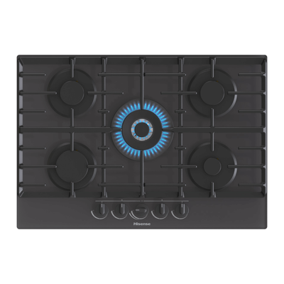 Hisense GG773B 75cm 5 burner Gas on Glass hob- Black - Thumbnail 2