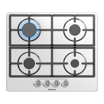 HISENSE GM643XHC 60 cm Gas Hob - Stainless Steel, Stainless Steel
