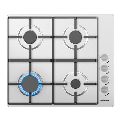 HISENSE GM642XHS 60cm Gas Hob - Stainless Steel, Stainless Steel