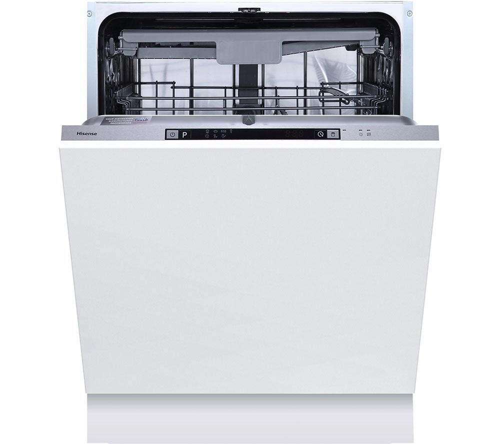 Hisense HV623D15UK Auto Dry 14 Place Settings Fully Integrated Dishwasher - Silver - Image 1