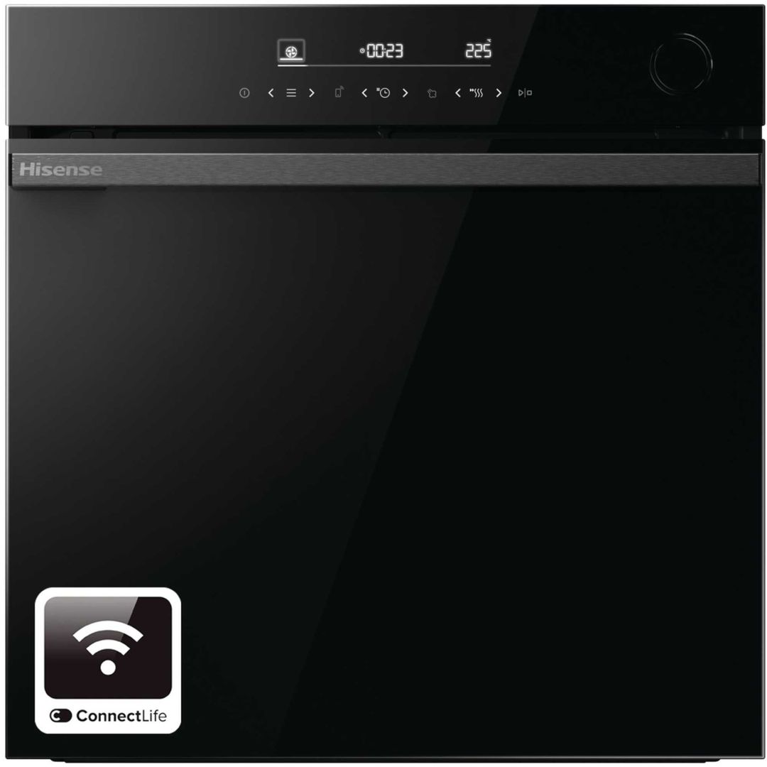 HISENSE Hi6 BlackLine AirFry BSA66346ADBGUK Electric Steam Smart Oven - Jet Black, Black - Image 1