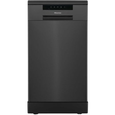 HISENSE HS523E15BUK Slimline Dishwasher - Black, Black