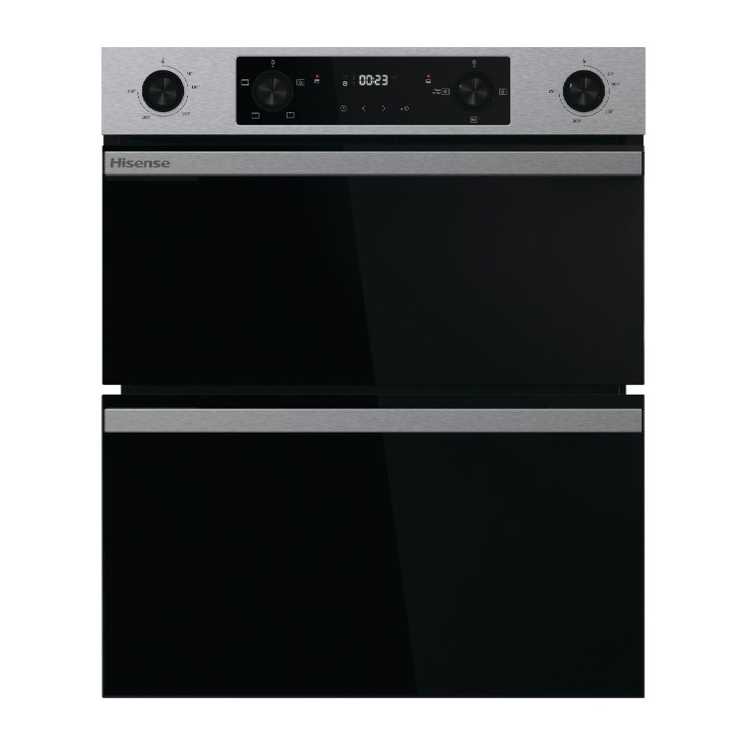 HISENSE Hi6 54/38L BUD714221AX Electric Built-under Double Oven - Stainless Steel, Stainless Steel - Image 1