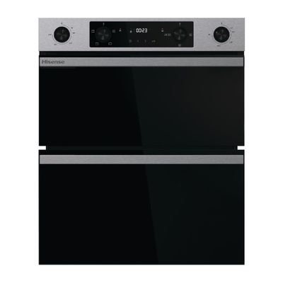 HISENSE Hi6 54/38L BUD714221AX Electric Built-under Double Oven - Stainless Steel, Stainless Steel