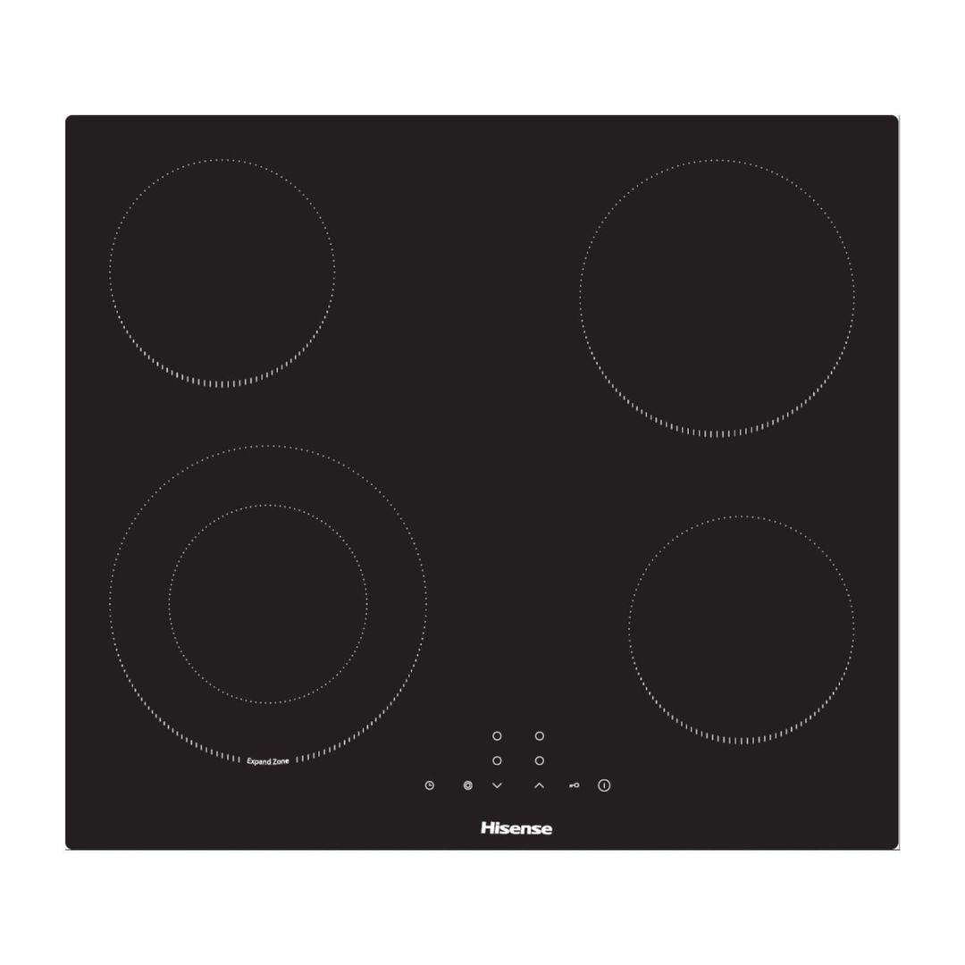HISENSE E6422SC 60 cm Electric Ceramic Hob - Black, Black - Image 1