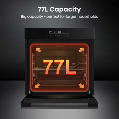 HISENSE Hi6 BlackLine HO66FAPizzaChef Electric Pyrolytic Smart Oven - Jet Black, Black