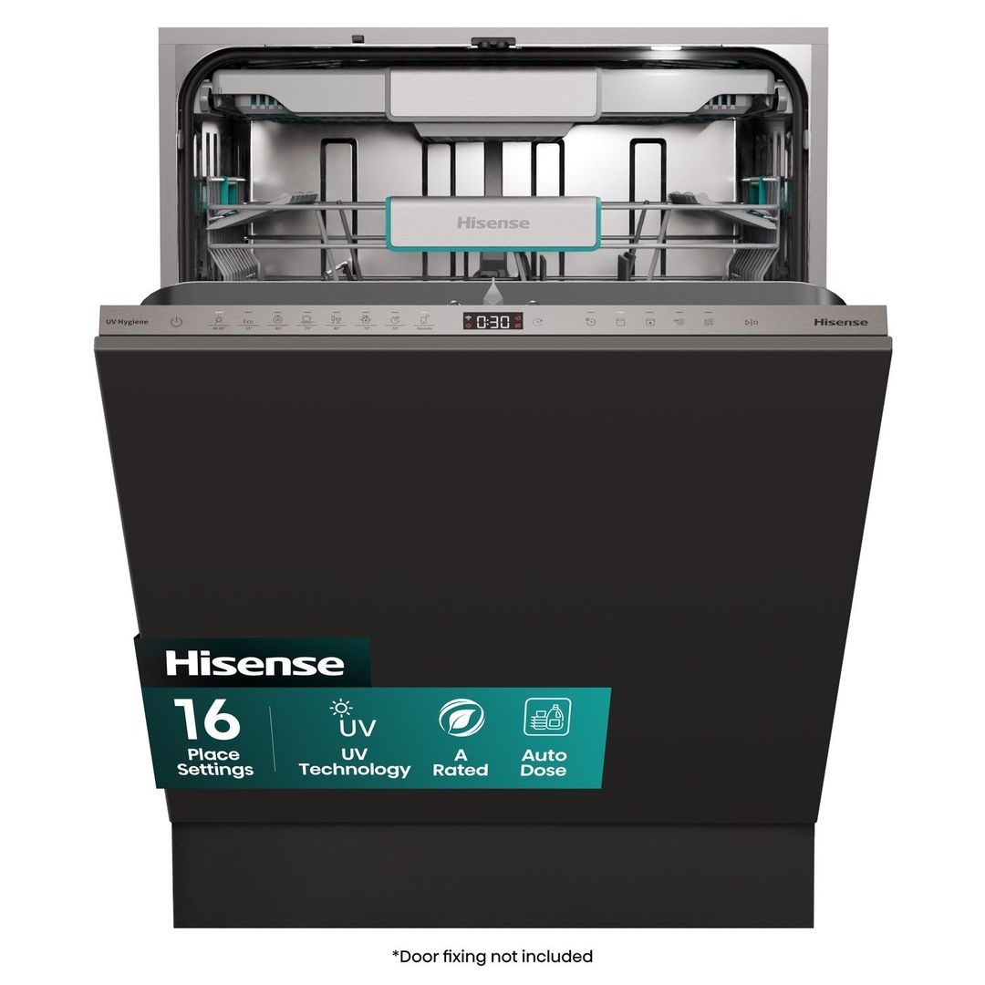 HISENSE UV Clean HV693A60UVADUK Full-size Fully Integrated WiFi-enabled Dishwasher, White - Image 1