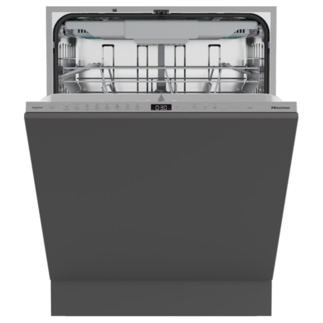 HISENSE HV663A60UK Full-size Fully Integrated Dishwasher, Silver/Grey - Image 1