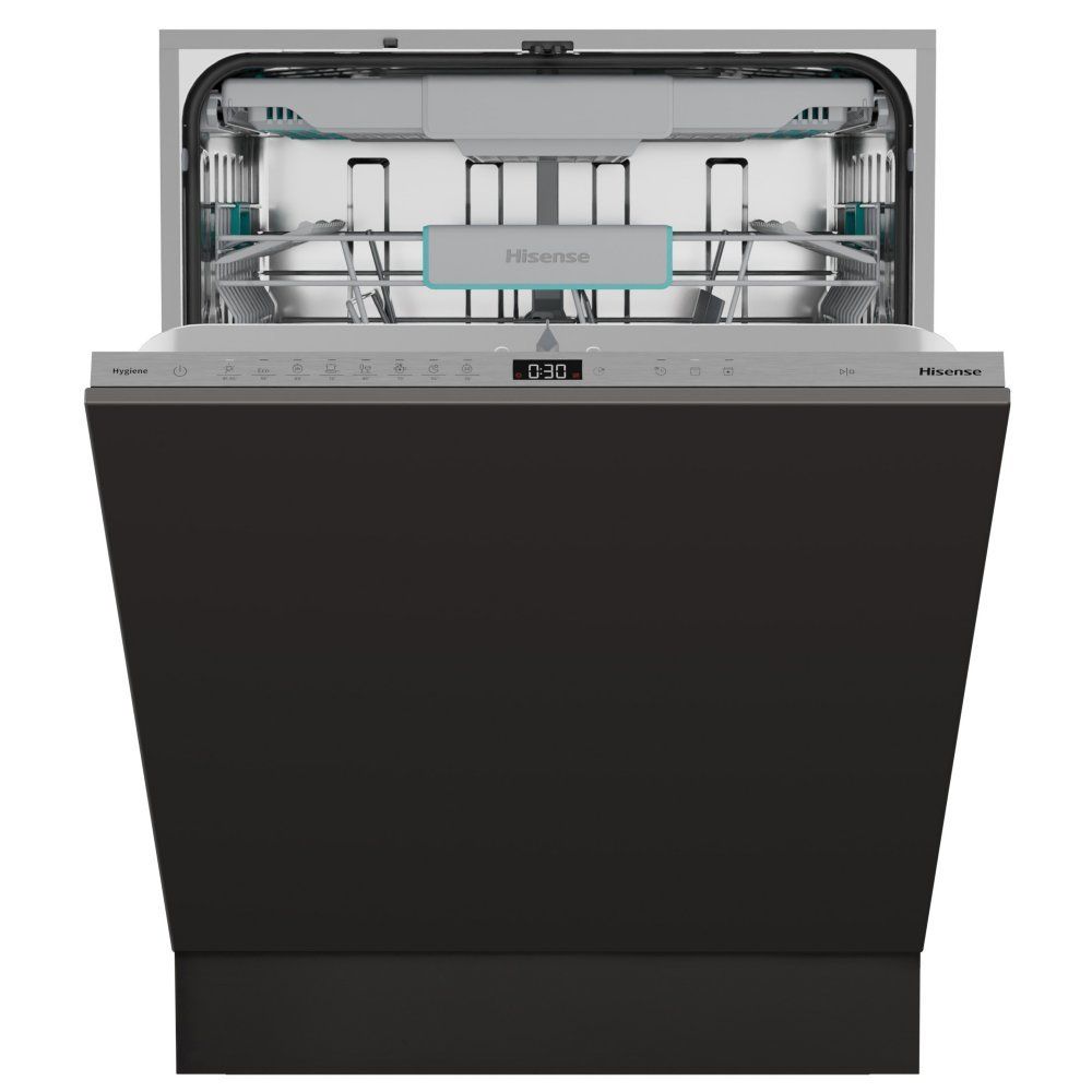 HISENSE HV16AUK Full-Size Fully Integrated Dishwasher, Black - Image 1