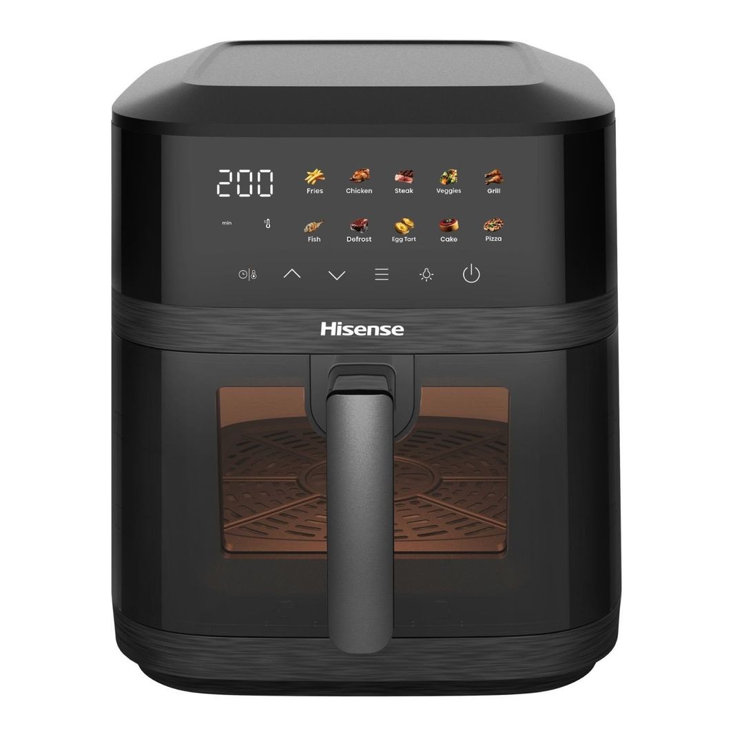 Hisense HAF1800DCDUK 6.3L Air Fryer with Touch Colour Display - Black - Image 1