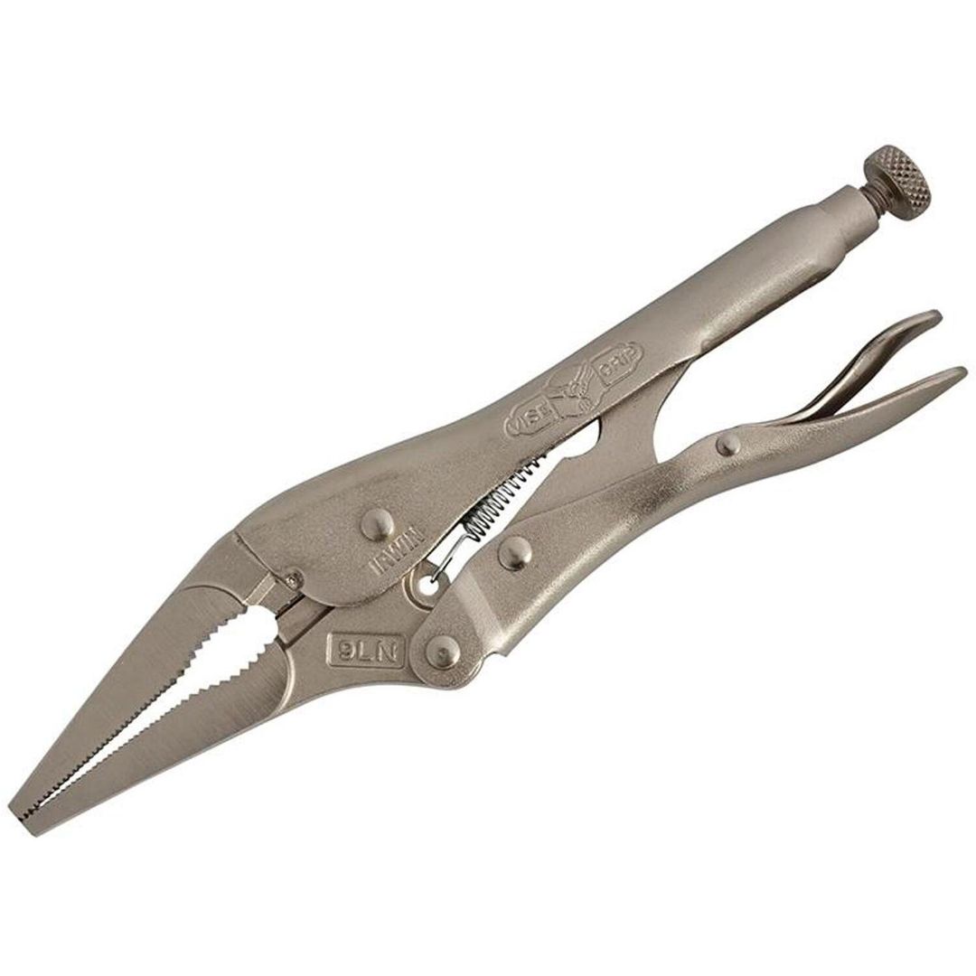 IRWIN 9Lnc Long Nose Locking Pliers 225mm (9In) - Grey - Image 1