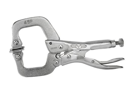 IRWIN 4Sp Locking C Clamp Swivel Pad 100mm (4In) - Grey - Thumbnail 3
