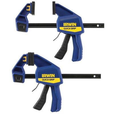 IRWIN Quick-Change Medium-Duty Bar Clamp 150mm (6In) Twin Pack - Grey